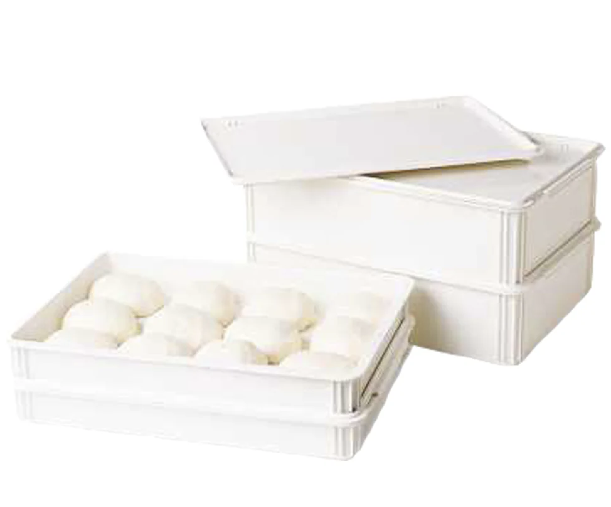 Pizza Dough Tray with Lid (Food-Grade, Stackable)